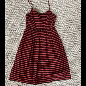 J Crew Linen Blend Stripe Dress